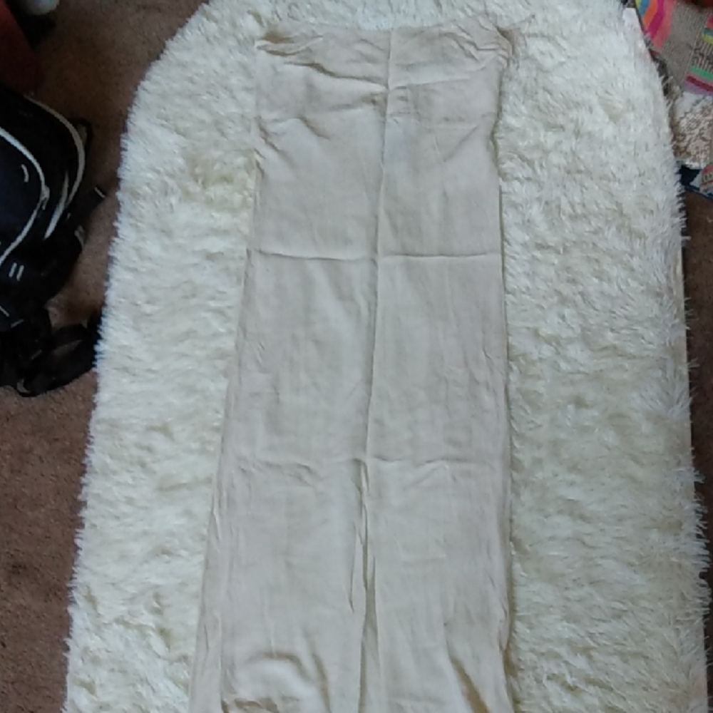 Women’s Wide-Leg Cream Palazzo Dress